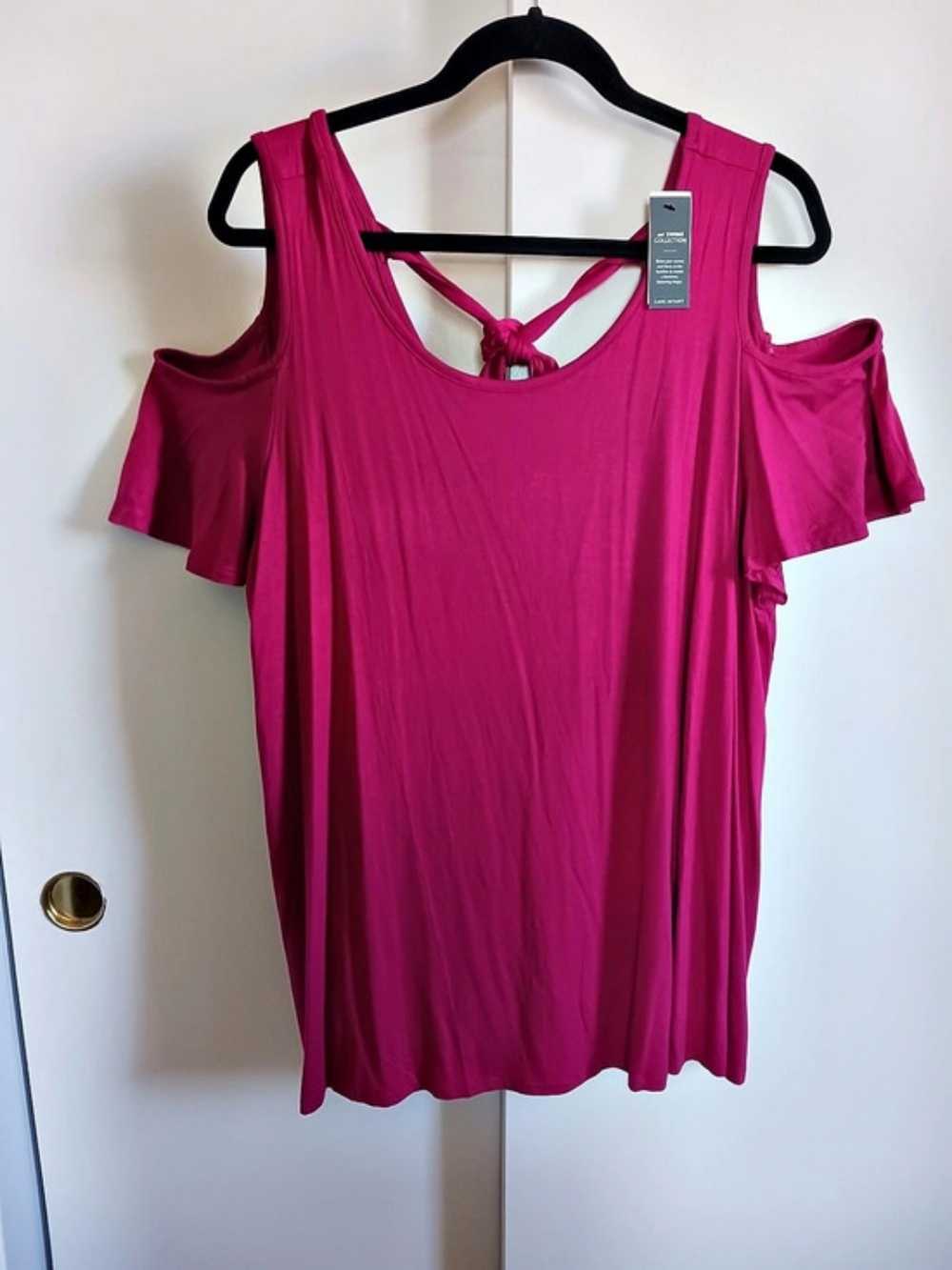 Lane Bryant Cold Shoulder Swing Tee in Pink Size 18/20